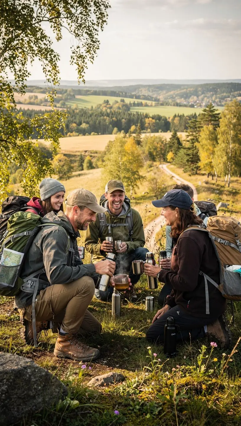 Stiklinė su arbatos infuzija ant darbo stalo, pabrėžianti sveikos rutinos integravimą į kasdienį gyvenimą.